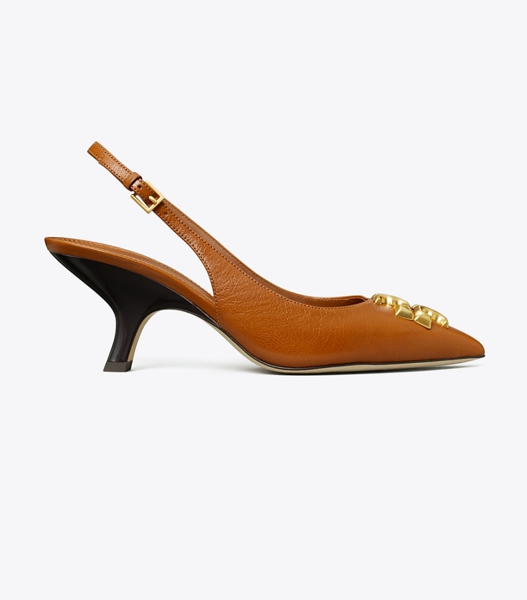 Tory Burch designer heels Eleanor Slingback in BOURBON side