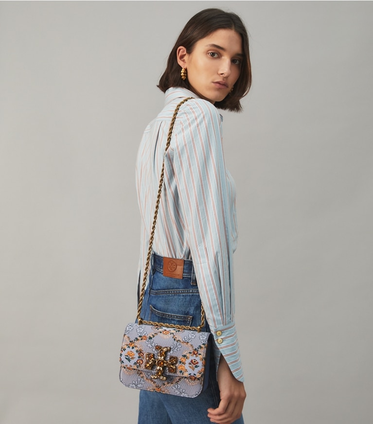 Tory Burch designer shoulder bags Eleanor Small Bag in Sea Frost angle