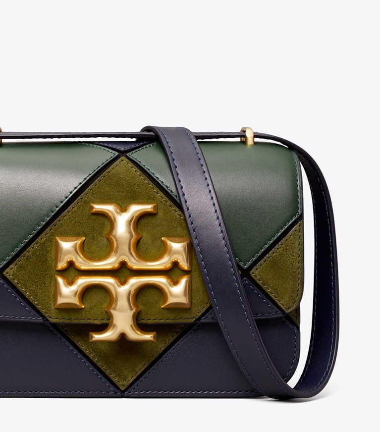 Tory Burch designer shoulder bags Eleanor Small Bag in Tory Navy / Pine Tree angle