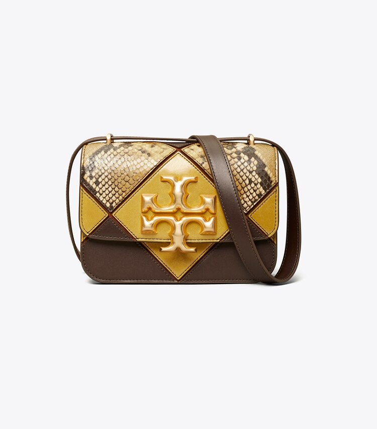 Tory Burch designer shoulder bags Eleanor Small Bag in Chocolate Liquor / BEESWAX front