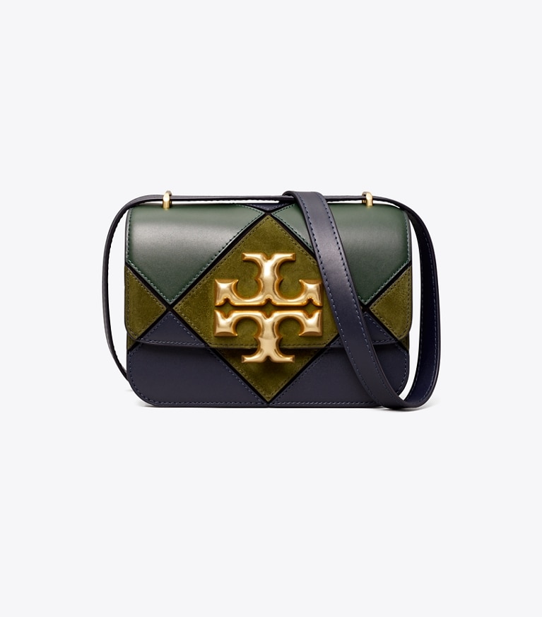 Tory Burch designer shoulder bags Eleanor Small Bag in Tory Navy / Pine Tree angle