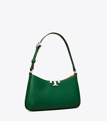 Tory Burch designer ショルダーバッグ エレノア ソフト スリム ショルダーバッグ in Dark Kale angle