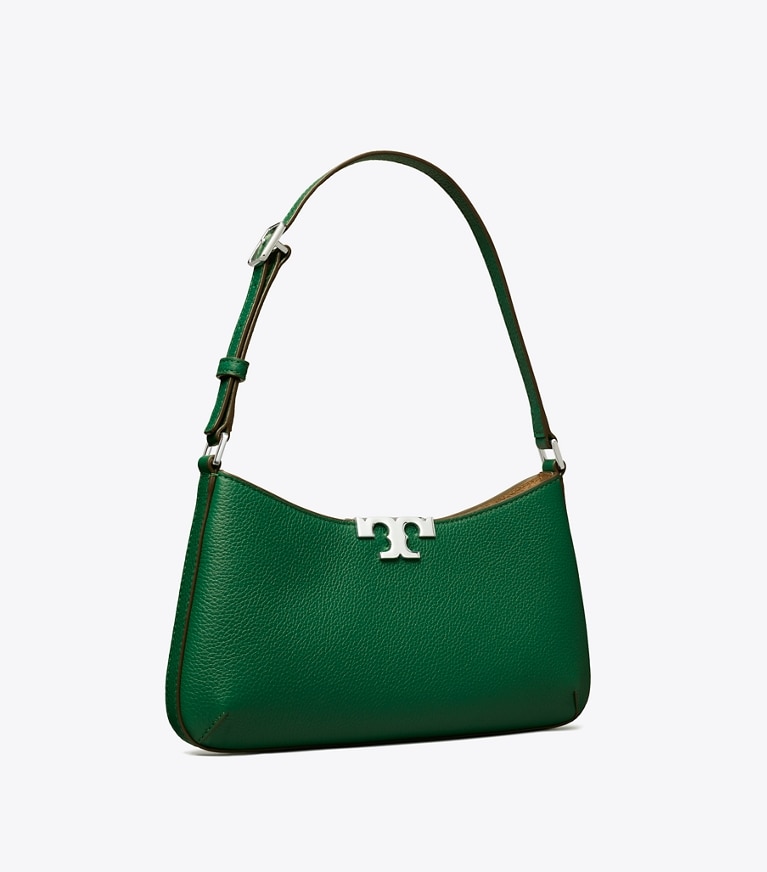 Tory Burch designer shoulder bags Eleanor Soft Slim Shoulder Bag in Dark Kale angle