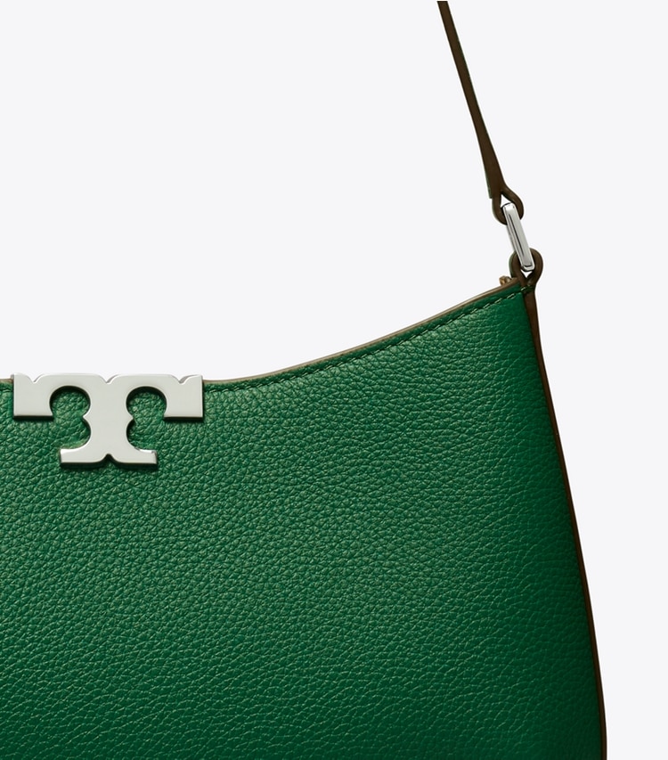 Tory Burch designer shoulder bags Eleanor Soft Slim Shoulder Bag in Dark Kale detail