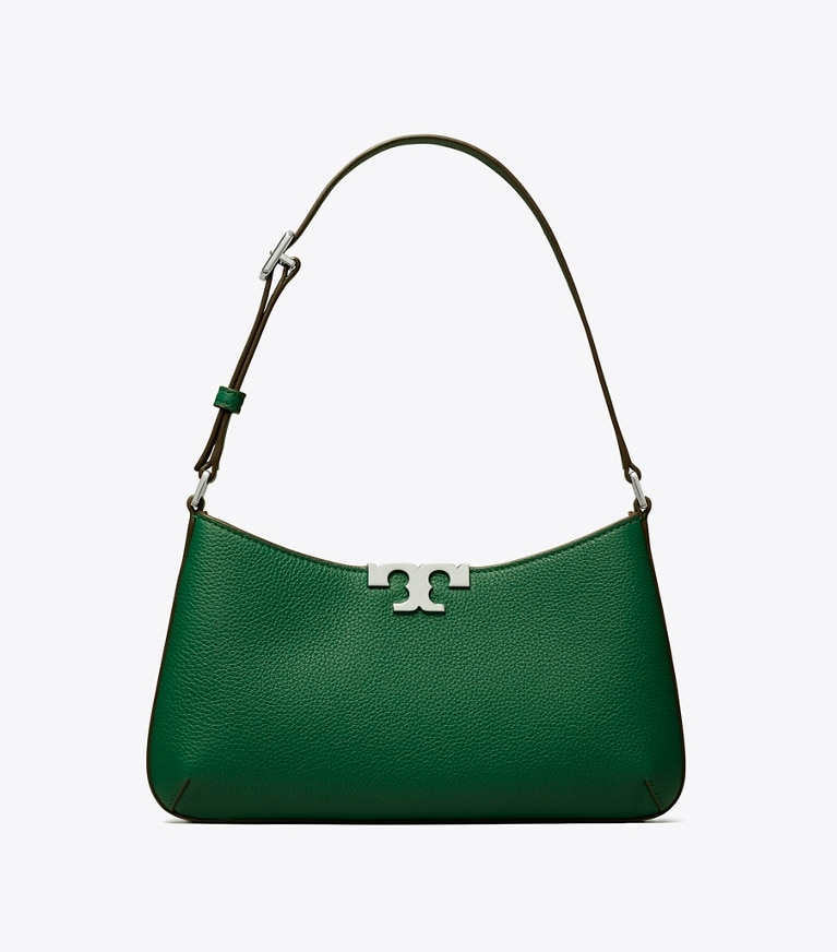 Tory Burch designer shoulder bags Eleanor Soft Slim Shoulder Bag in Dark Kale front