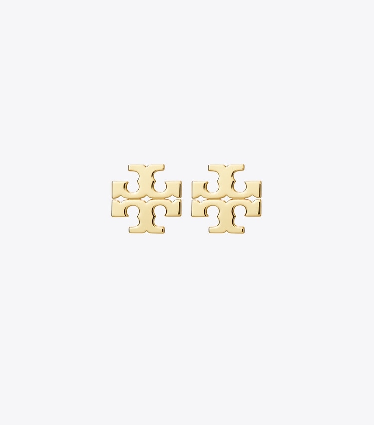 Tory Burch designer earrings Eleanor Stud Earring in Tory Gold front