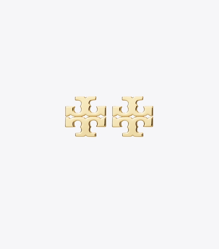 Tory Burch designer earrings Eleanor Stud Earring in Tory Gold front