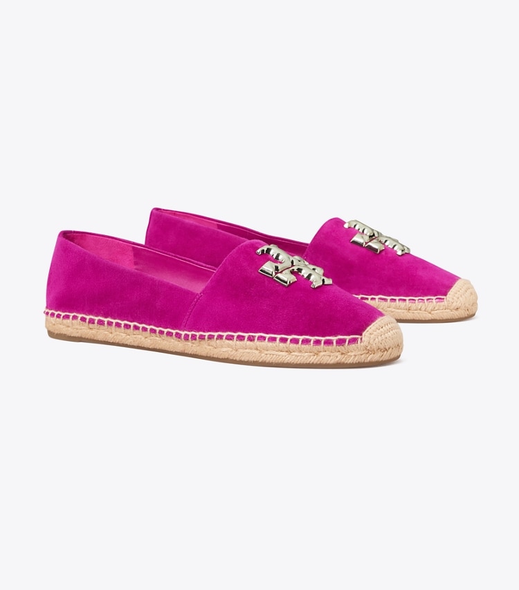 Tory Burch designer espadrilles Eleanor Suede Espadrille in Fuchsia angle