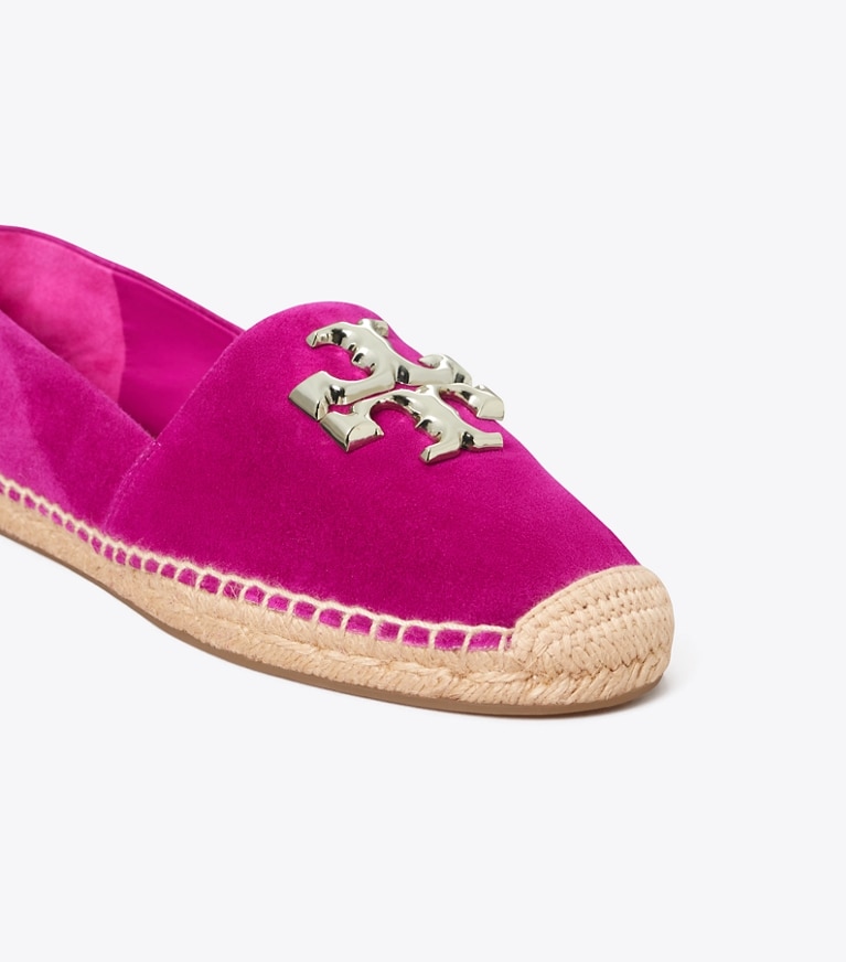 Tory Burch designer espadrilles Eleanor Suede Espadrille in Fuchsia angle