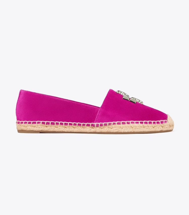 Tory Burch designer espadrilles Eleanor Suede Espadrille in Fuchsia side