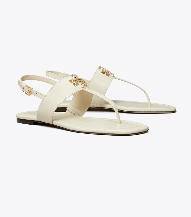 Tory Burch designer sandals Eleanor T-Strap Sandal in LIGHT CREAM angle
