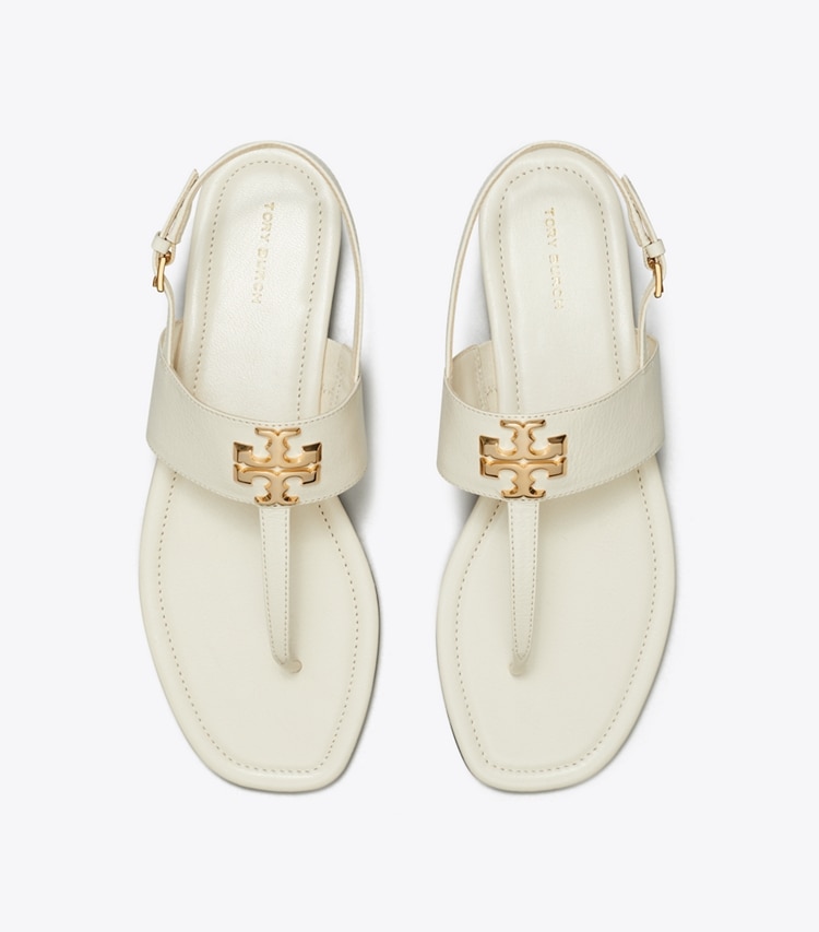 Tory Burch designer sandals Eleanor T-Strap Sandal in LIGHT CREAM overhead