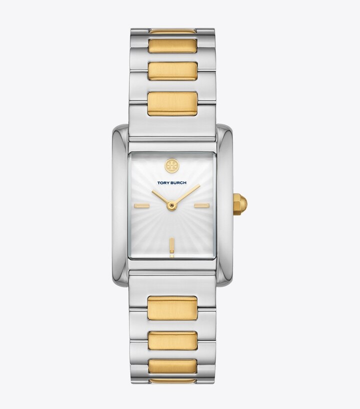 Eleanor Watch, Two-Tone Gold/Stainless Steel, 25 x 36 MM: Women's Watches |  Strap Watches | Tory Burch EU