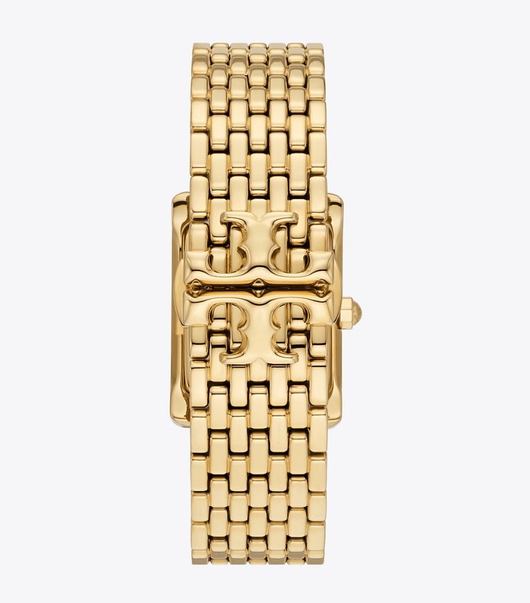 Tory Burch designer strap watches Eleanor Watch in WHITE MOP/GOLD front