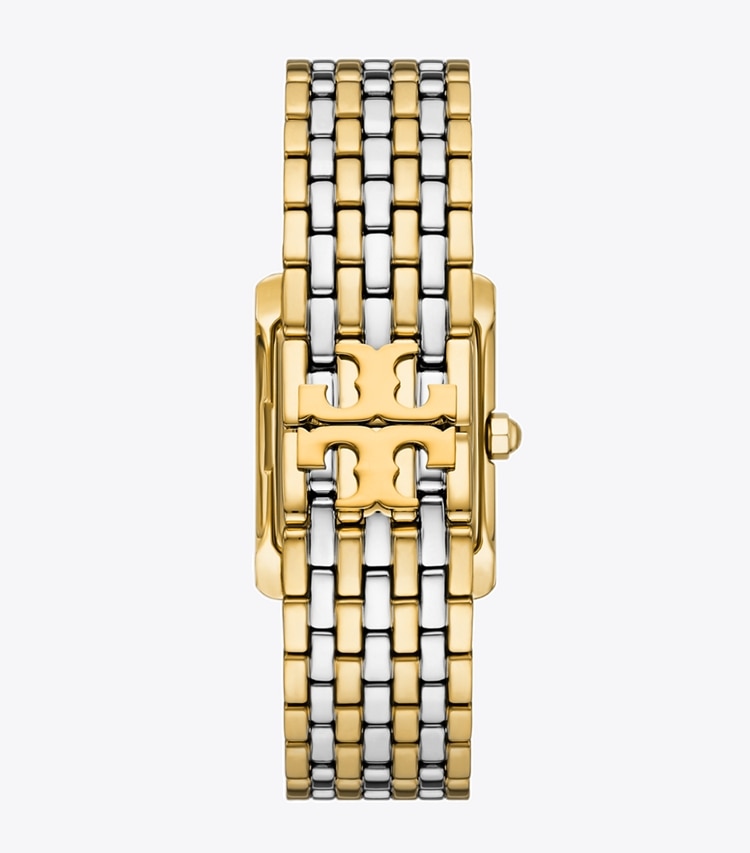 Tory Burch designer strap watches Eleanor Watch in MOP/STONES/TWO-TONE back