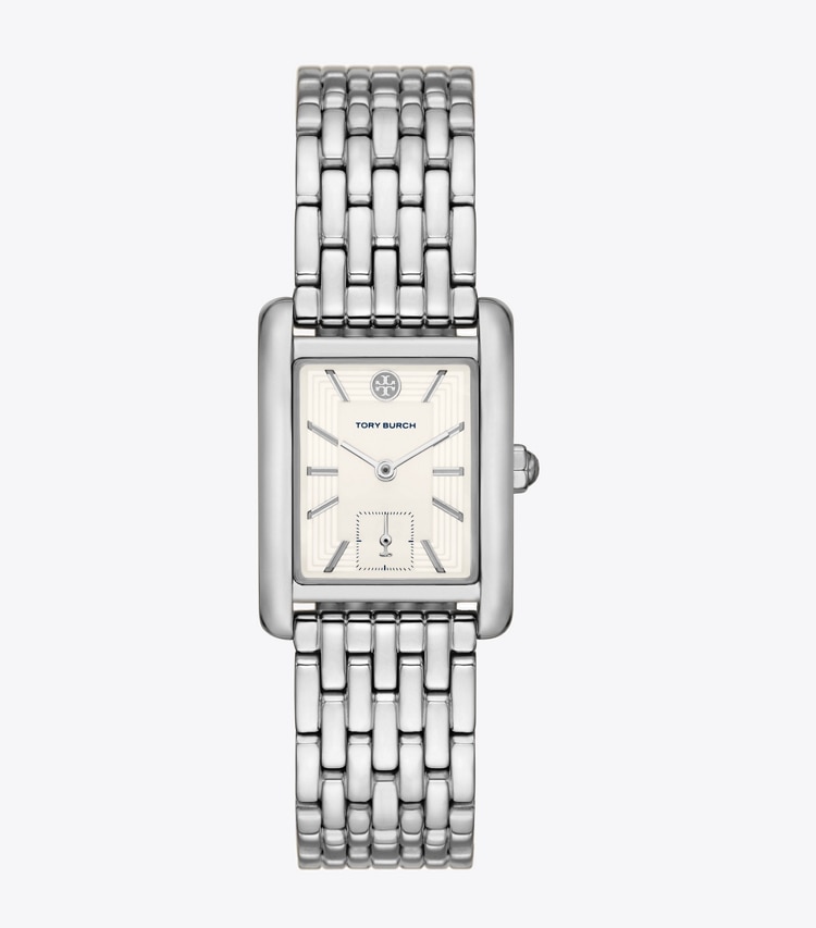 Tory Burch designer strap watches Eleanor Watch in IVORY/SILVER front