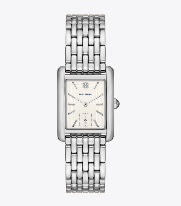 Tory Burch designer strap watches Eleanor Watch in IVORY/SILVER front