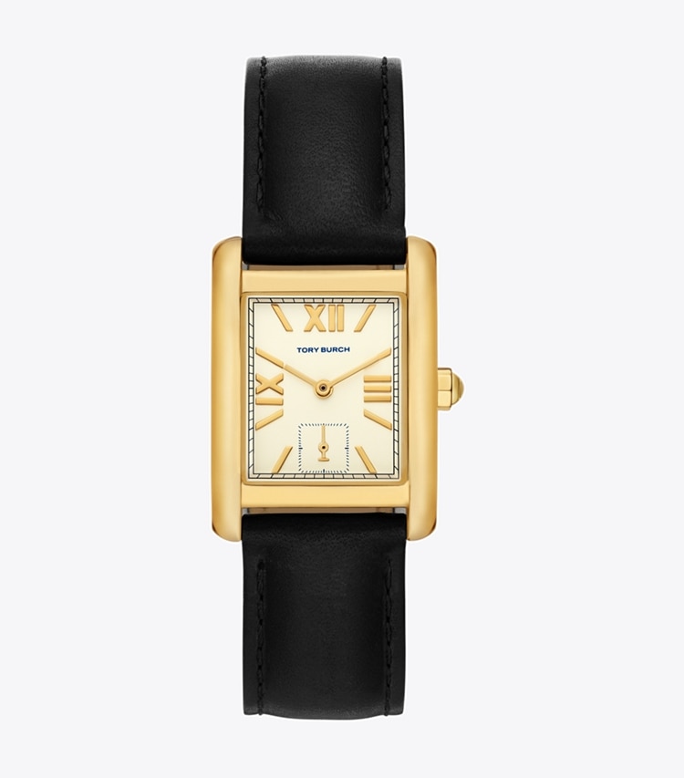 Tory Burch designer strap watches Eleanor Watch in IVORY/BLACK front