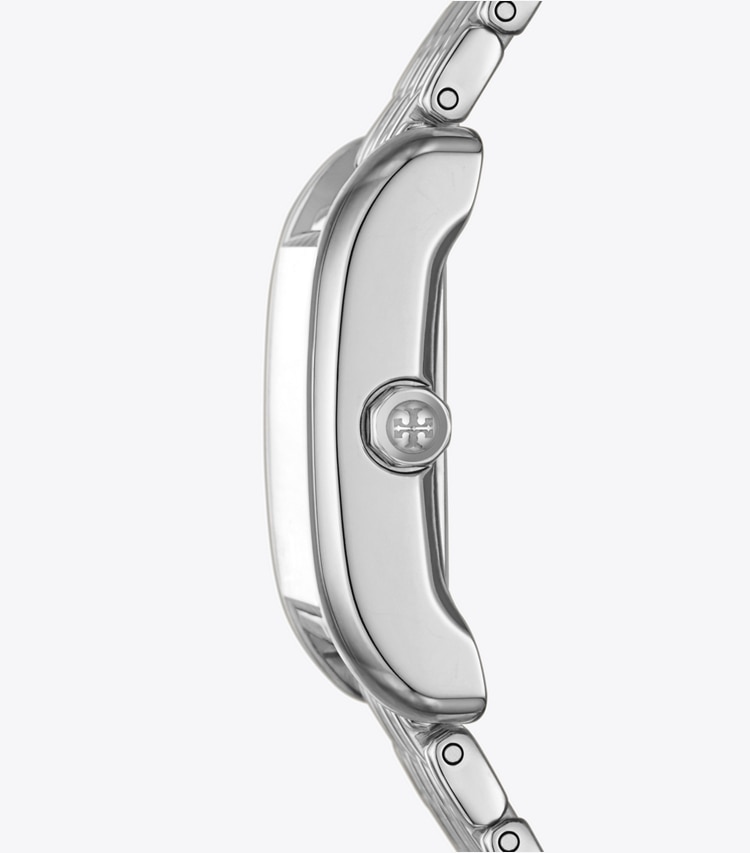 Tory Burch designer strap watches Eleanor Watch in IVORY/SILVER side