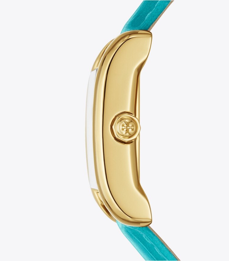 Tory Burch designer strap watches Eleanor Watch in IVORY/TURQUOISE side
