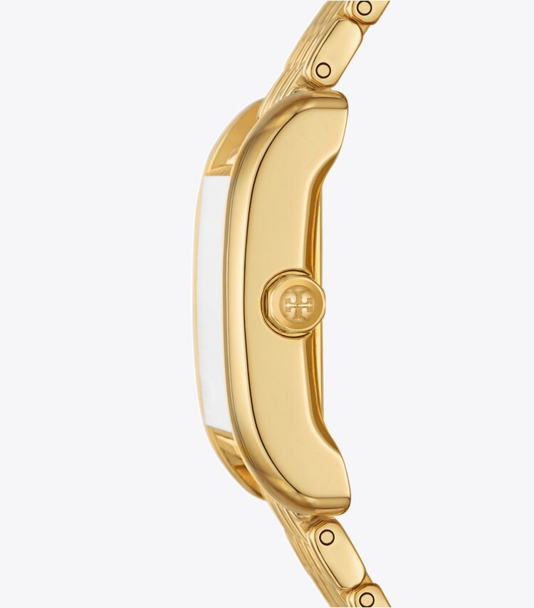Tory Burch designer ストラップウォッチ エレノア ウォッチ ゴールドトーン ステンレススチール in PINK MOP/GOLD side