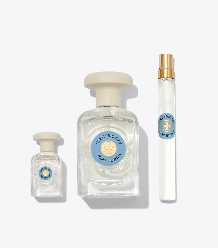 Tory Burch designer perfume Electric Sky Gift Set in ELECTRIC SKY front