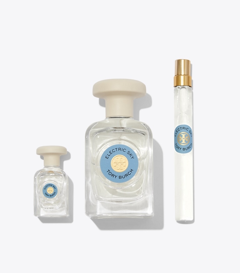 Tory Burch designer perfume Electric Sky Gift Set in ELECTRIC SKY front