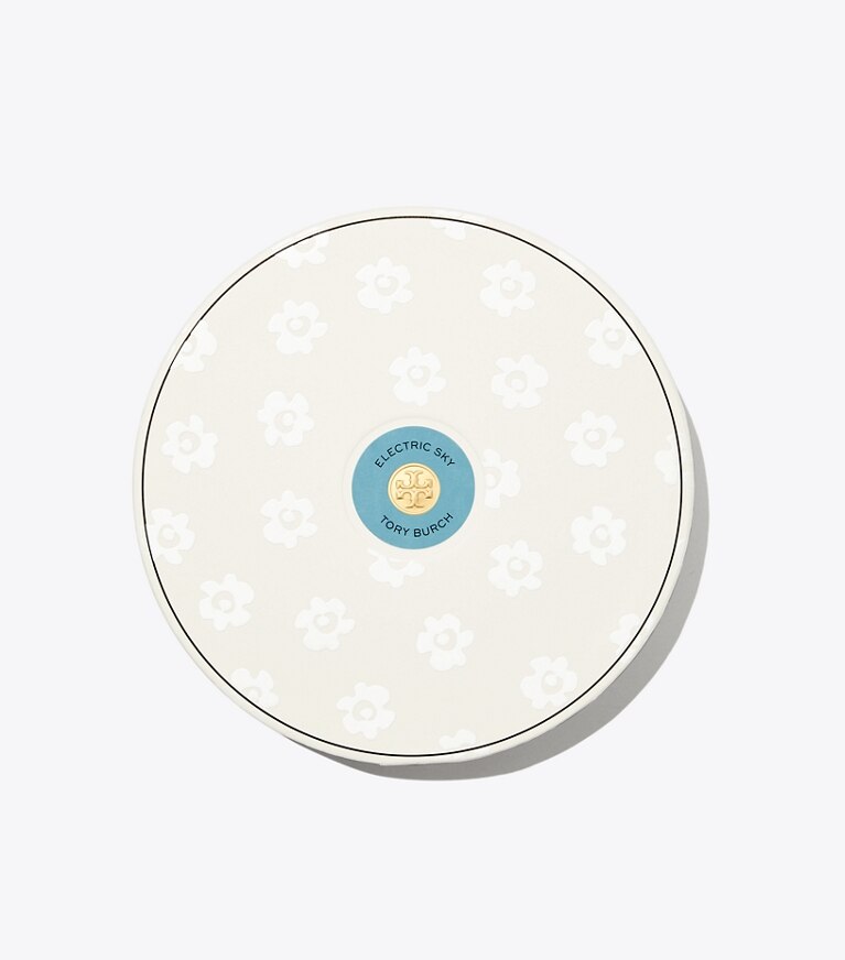 Tory Burch designer perfume Electric Sky Gift Set in ELECTRIC SKY BLUE overhead