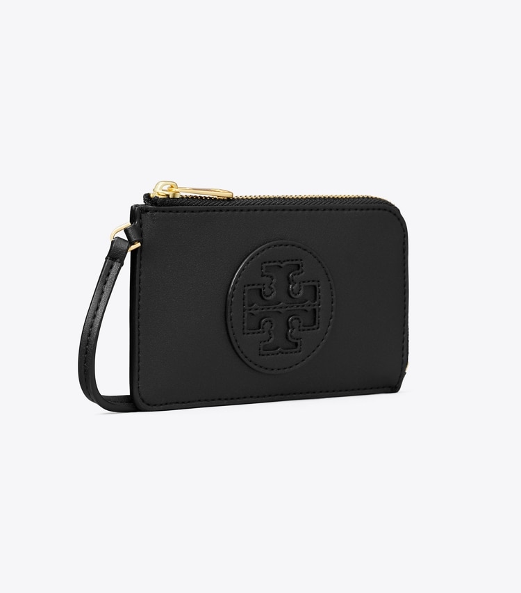 Tory Burch designer card cases Ella Bio Zip Card Case in Black angle