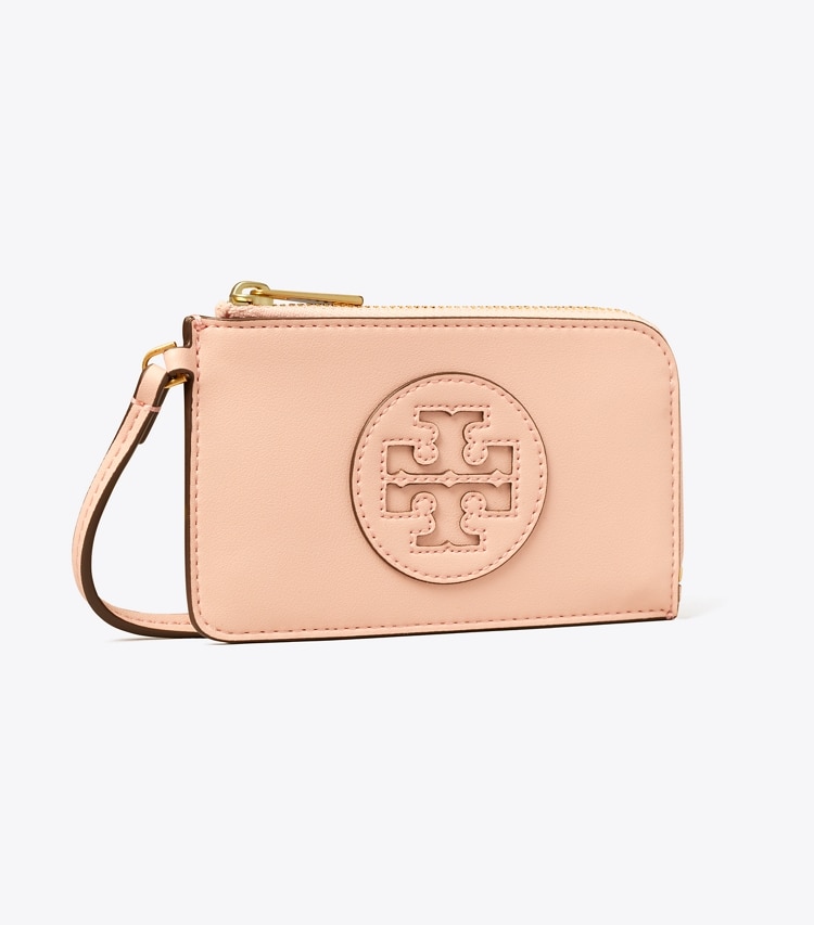 Tory Burch designer card cases Ella Bio Zip Card Case in Blush angle