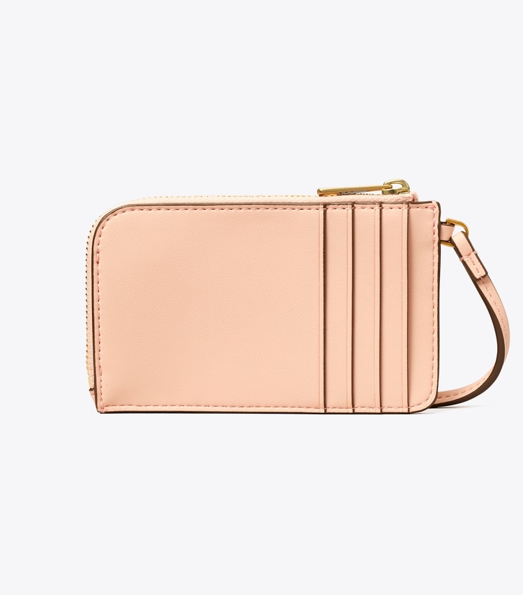 Tory Burch designer card cases Ella Bio Zip Card Case in Blush back
