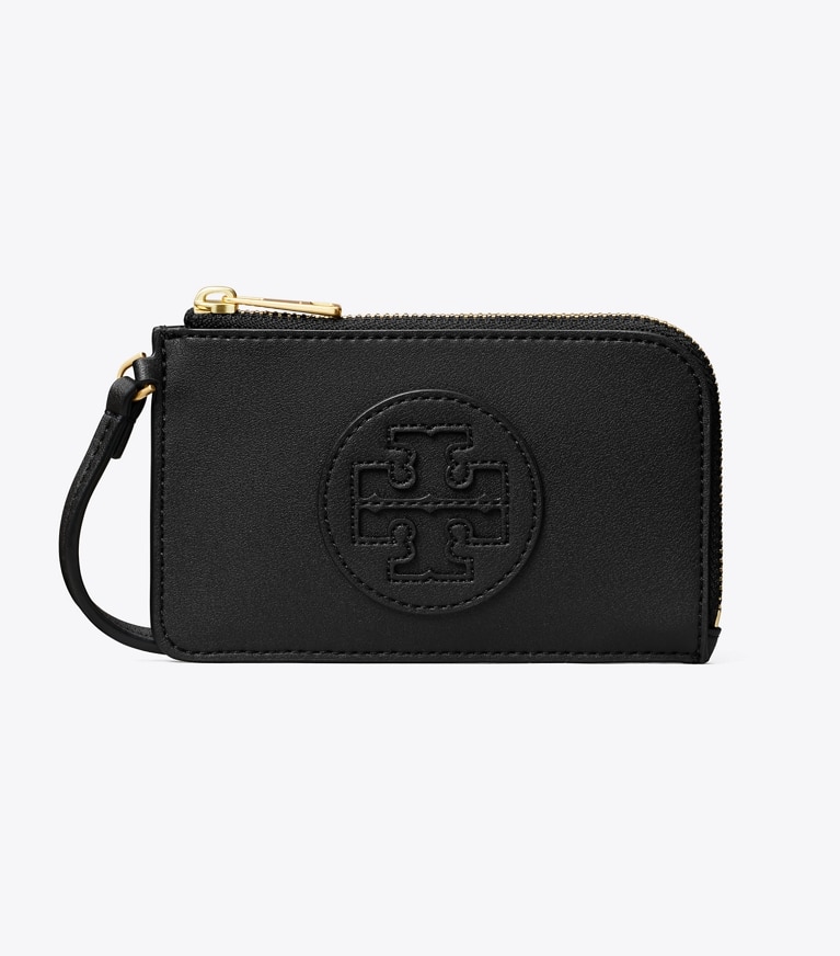 Tory Burch designer card cases Ella Bio Zip Card Case in Black angle