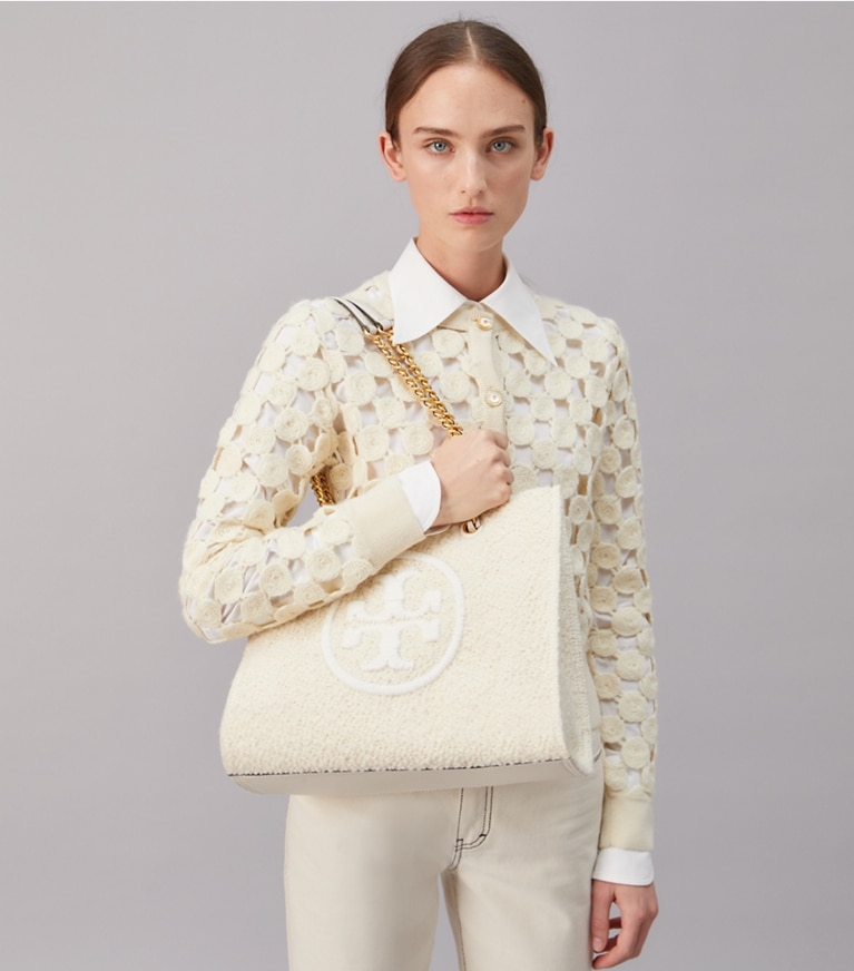 tory burch ella boucle chain mini tote