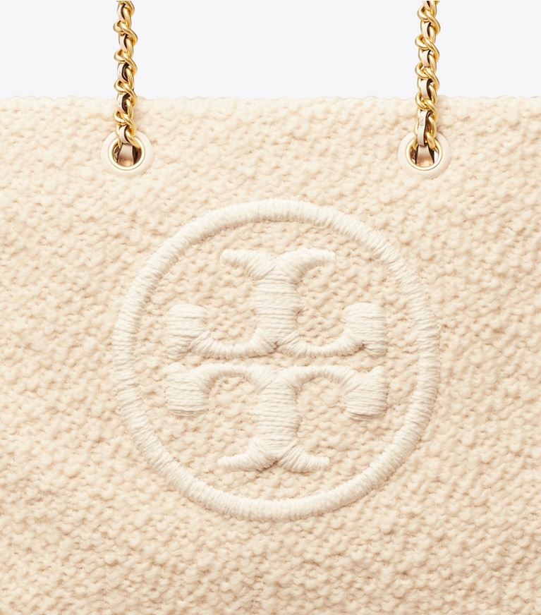 Tory Burch designer crossbody bags Ella Bouclé Chain Mini Tote  in New Cream angle