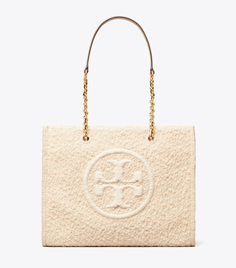 Tory Burch designer crossbody bags Ella Bouclé Chain Mini Tote  in New Cream angle