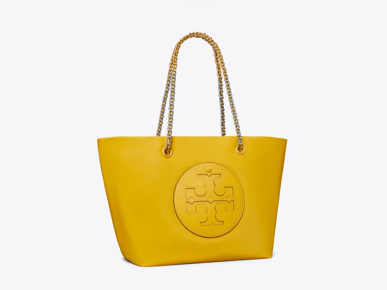 Yellow tory burch tote hot sale