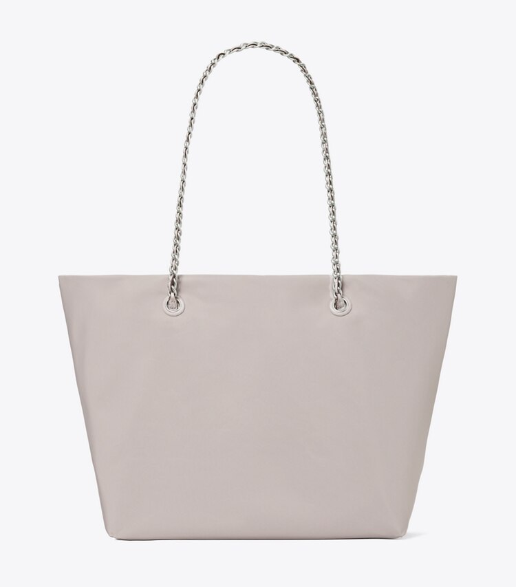 Tory Burch designer tote bags Ella Chain Tote in Bay Gray back
