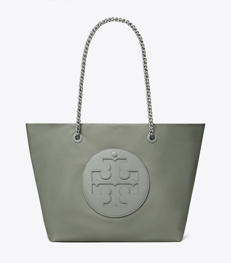 Tory Burch designer トートバッグ エラ チェーン トート in Shale Rock angle