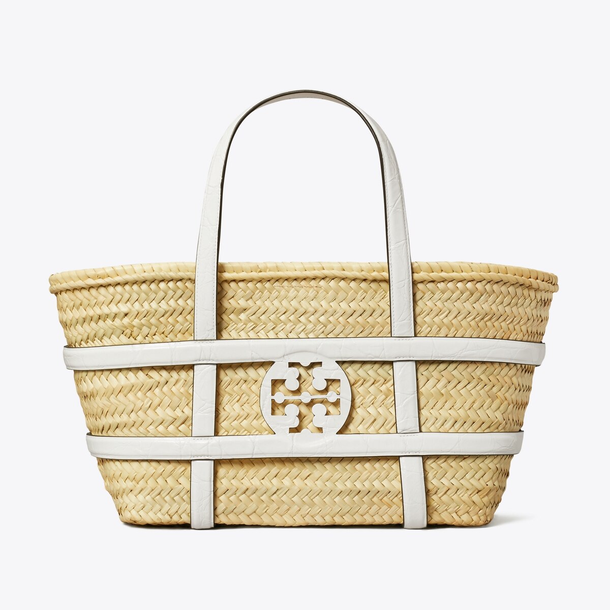Ella Croc-Embossed Straw Basket: Women's Handbags | Tote