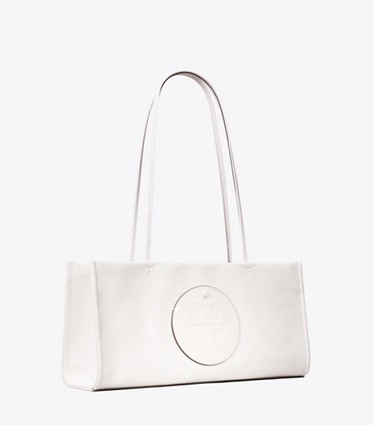 Tory Burch designer トートバッグ エラ イーストウエスト トートバッグ in Bianco Laredo angle