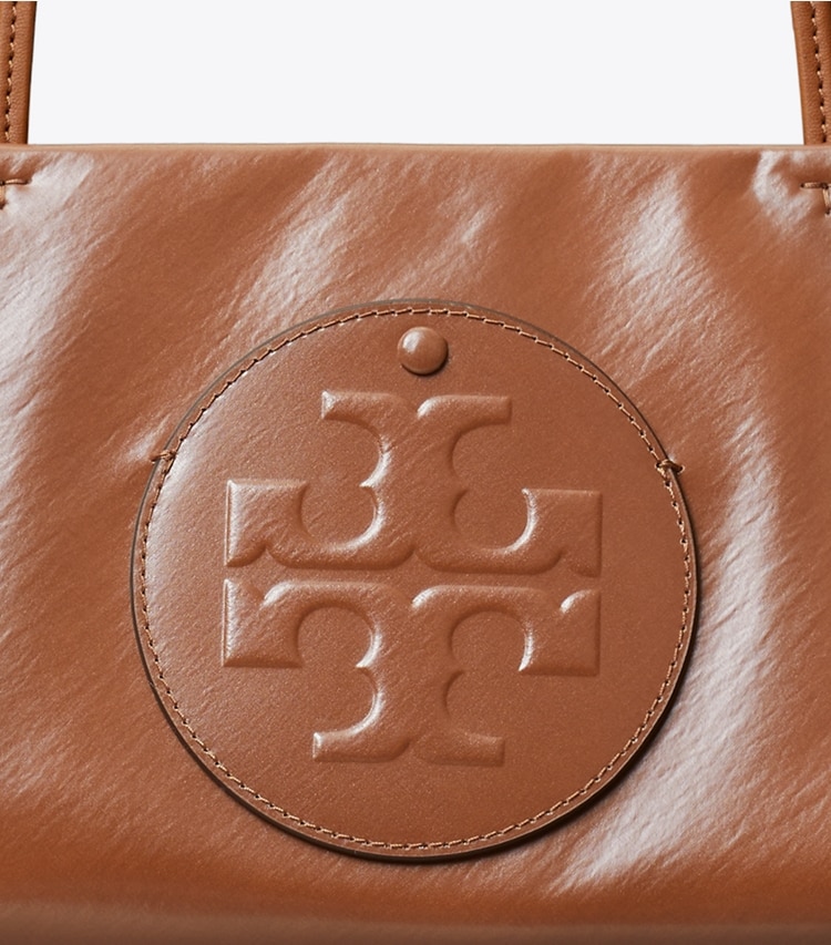 Tory Burch designer tote bags Ella East-West Tote in Aged Tan detail