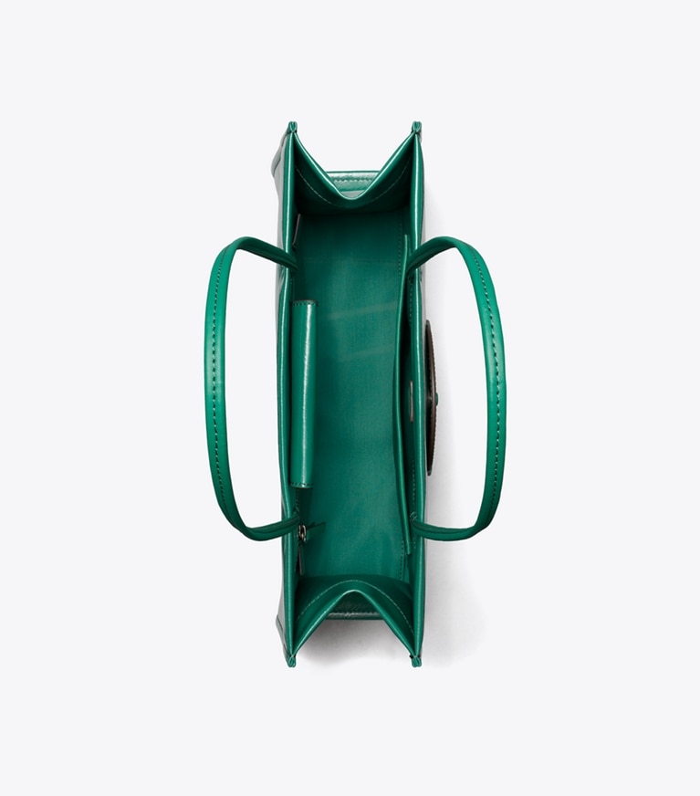 Tory Burch designer トートバッグ エラ イーストウエスト トートバッグ in Bright Malachite オーバーヘッド