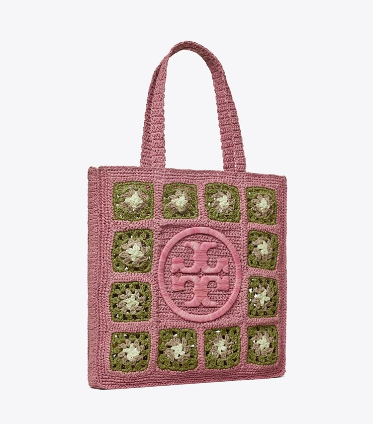 Tory Burch designer tote bags Ella Floral Crochet Tote in Primrose angle