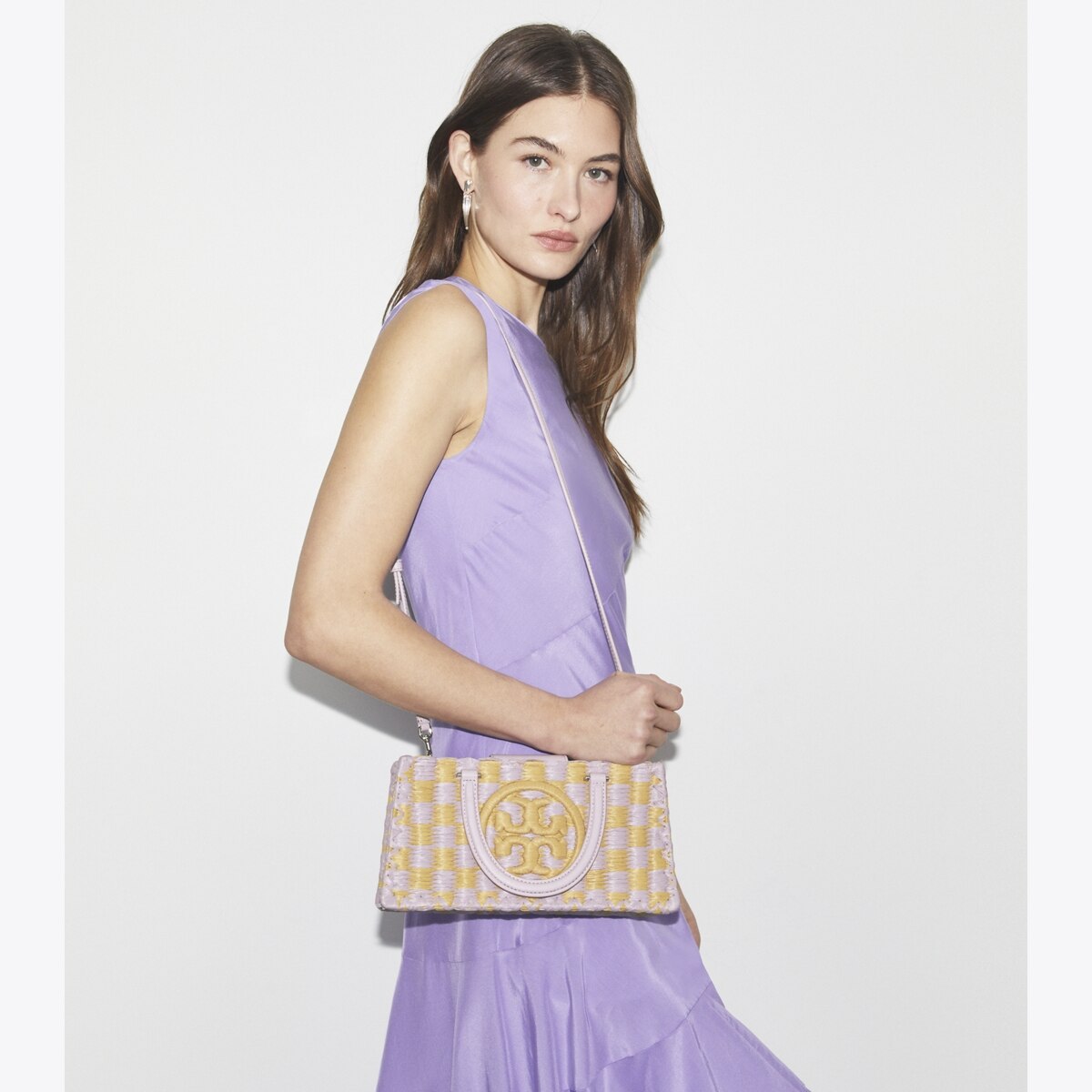 Tory Burch◆Crocheted Small Tote Pale Purple ELLA HAND-CROCHETED SMALL TOTE PALE PURPLE