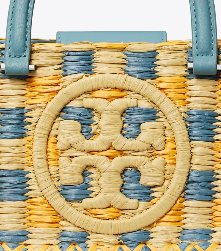 Tory Burch designer サッチェルバッグ エラ ハンドクロシェ イーストウエスト トップハンドルバッグ in Deep Turquoise angle