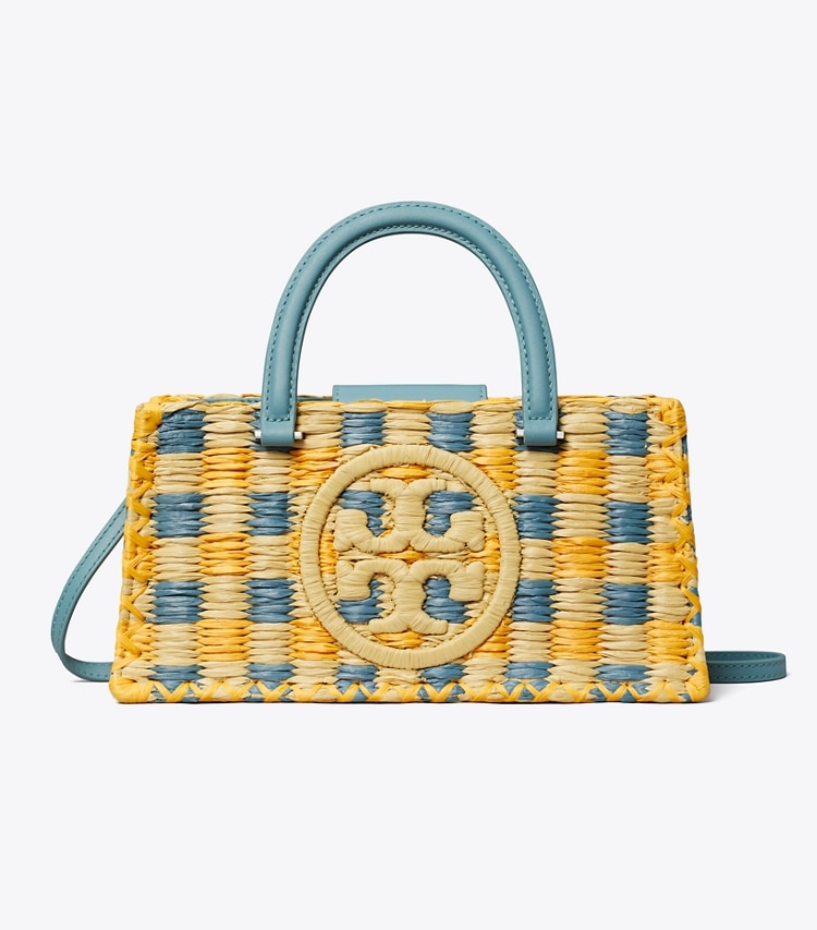Tory Burch designer サッチェルバッグ エラ ハンドクロシェ イーストウエスト トップハンドルバッグ in Deep Turquoise front