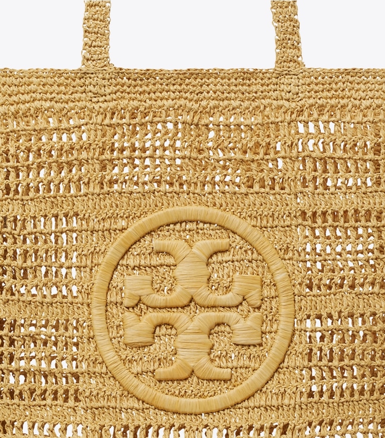 Tory Burch designer tote bags Ella Hand-Crocheted Tote in Natural angle