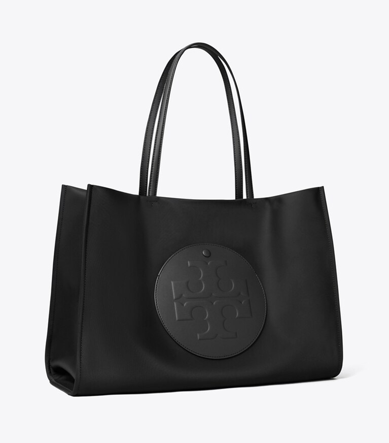 Tory Burch designer tote bags Ella Henkeltasche in Black angle