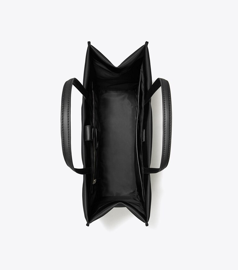 Tory Burch designer tote bags Ella Henkeltasche in Black angle