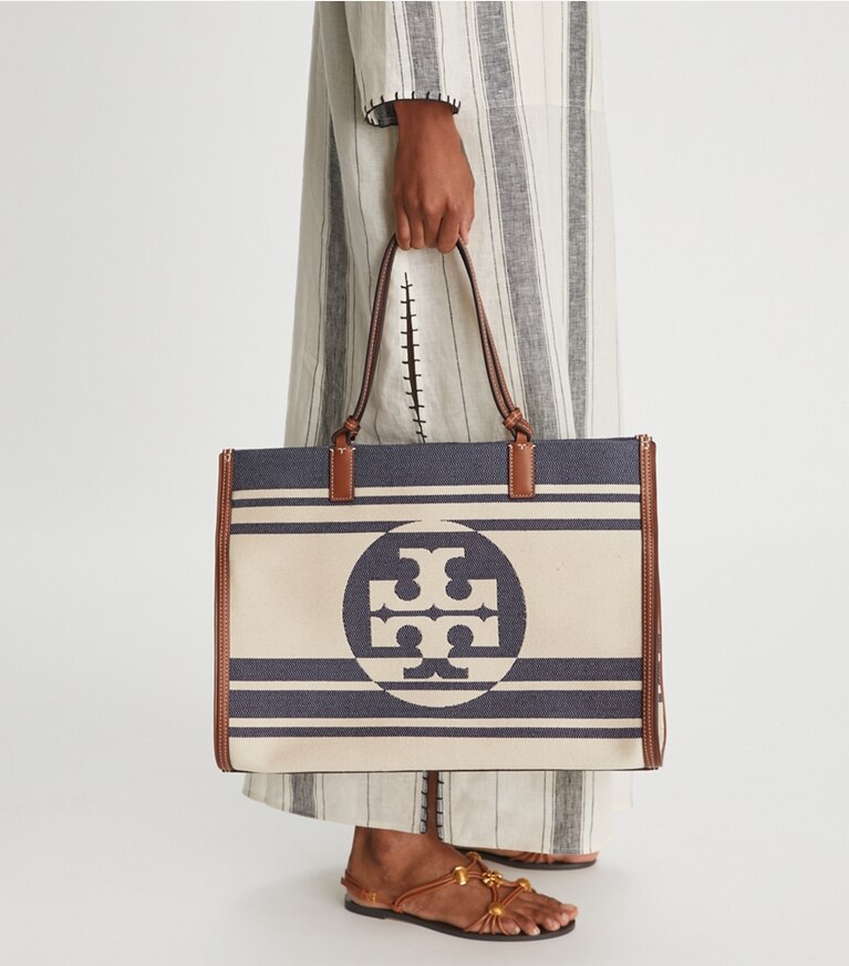 Ella Jacquard Stripe Tote Bag: Women's Designer Tote Bags | Tory Burch